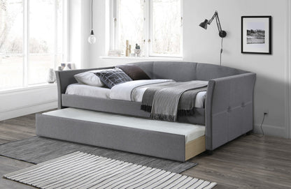 Single Bed Sanna | size: Length: 221cm, Width: 97cm, Height: 80cm | color: Gray | image: 2 | variant: 1010968