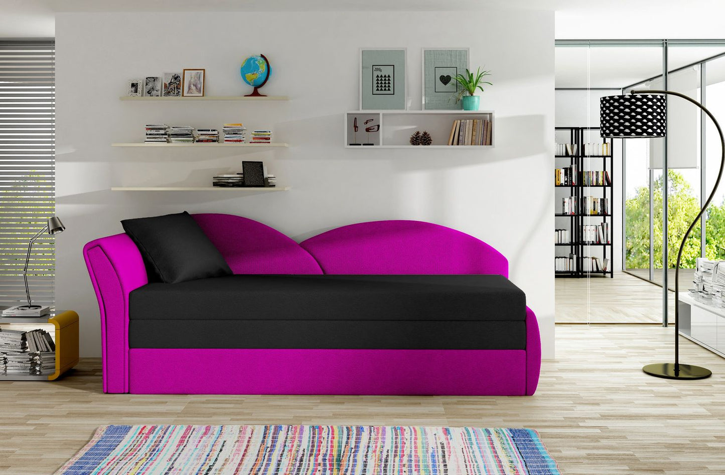Sleeper Sofa Aga 23 | size: Width: 80cm, Height: 77cm, Depth: 218cm | color: Alova | image: 1 | variant: 1017141