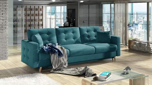 Sleeper Sofa Asgard 16 | size: Width: 235cm, Height: 86cm, Depth: 95cm | color: Green | image: 0 | variant: 1012789