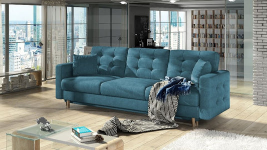 Sleeper Sofa Asgard 3 | size: Width: 235cm, Height: 86cm, Depth: 95cm | color: Blue | image: 0 | variant: 1012776
