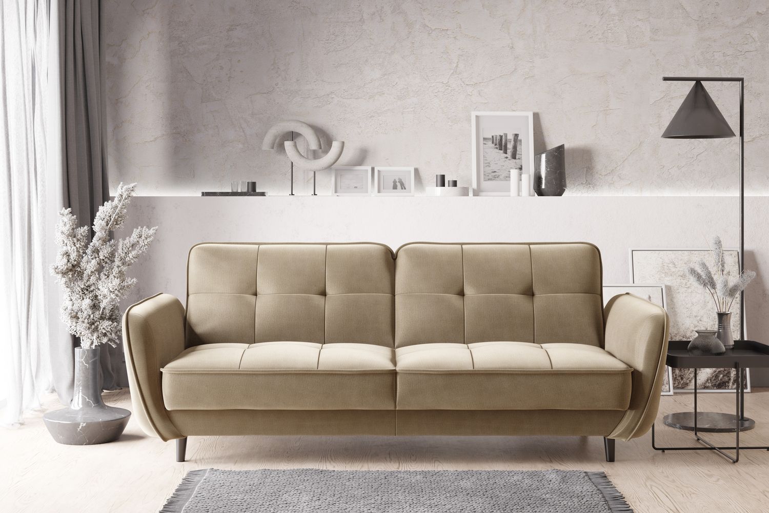 Sleeper Sofa Bellis 25 | size: Width: 90cm, Height: 83cm, Depth: 220cm | color: Nube | image: 1 | variant: 1017201