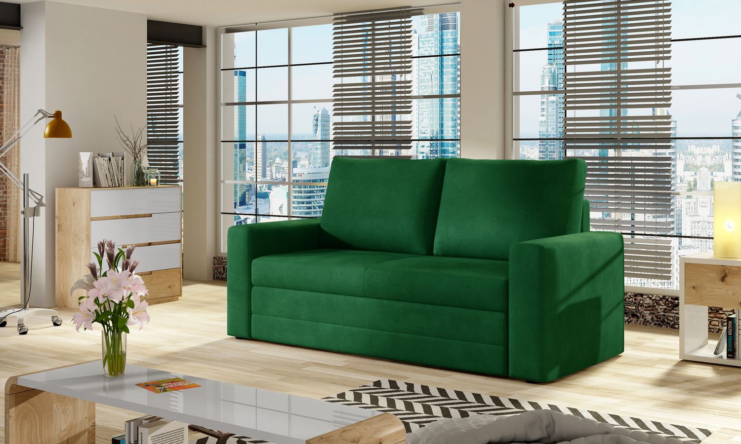 Sleeper Sofa Blackburn 3 | size: Width: 151cm, Height: 90cm, Depth: 90cm | color: Kronos | image: 1 | variant: 1018097