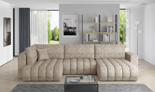 Sleeper Sofa Bonito | size: Width: 350cm, Height: 85cm, Depth: 170cm | color: Beige | image: 0 | variant: 1000940