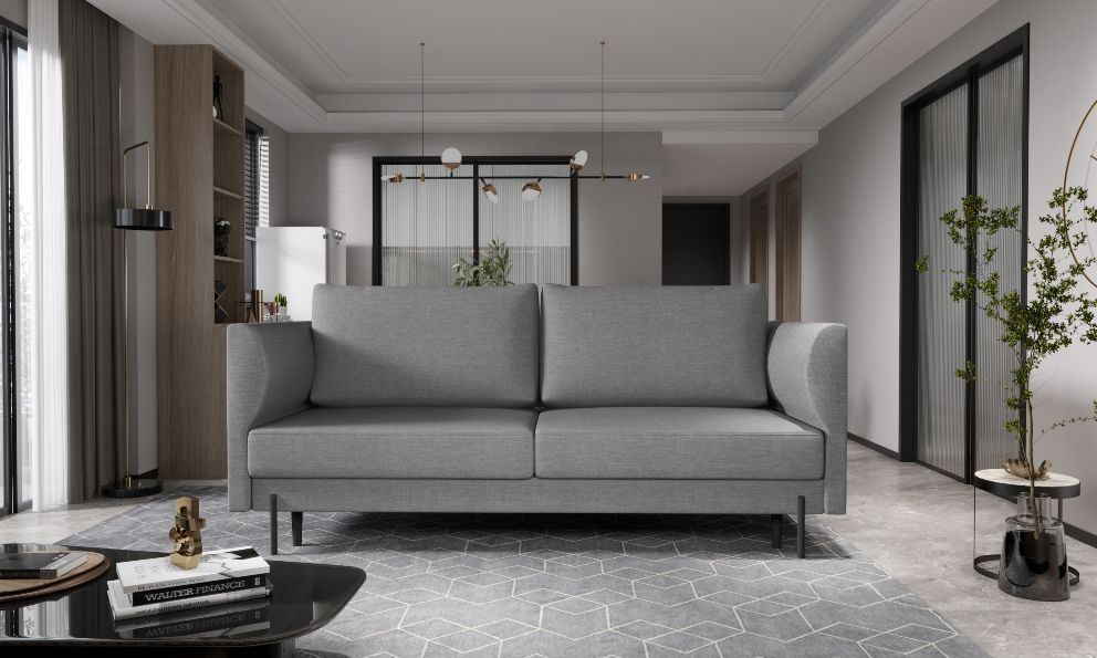 Sleeper Sofa East Irvine 6 | size: Width: 215cm, Height: 92cm, Depth: 98cm | color: Gray | image: 0 | variant: 1013934