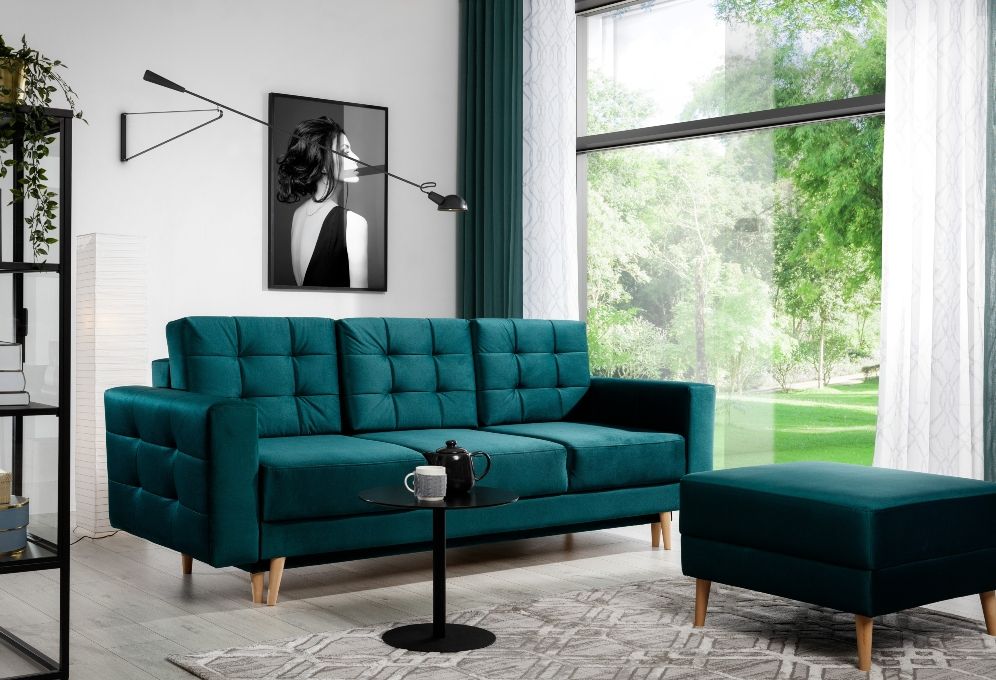 Sleeper Sofa East Sondrio 17 | size: Width: 235cm, Height: 86cm, Depth: 95cm | color: Green | image: 0 | variant: 1013974
