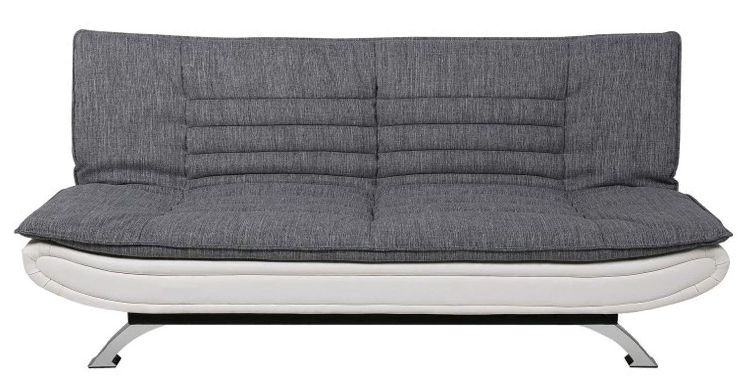 Sleeper Sofa Faith 1 | size: Length: 98cm, Width: 196cm, Height: 91cm | color: White/Grey | image: 0 | variant: 1018095