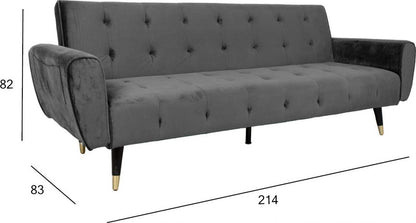 Sleeper Sofa Falun 1 | size: Width: 83cm, Height: 82cm, Depth: 214cm | color: Gray | image: 10 | variant: 1012843