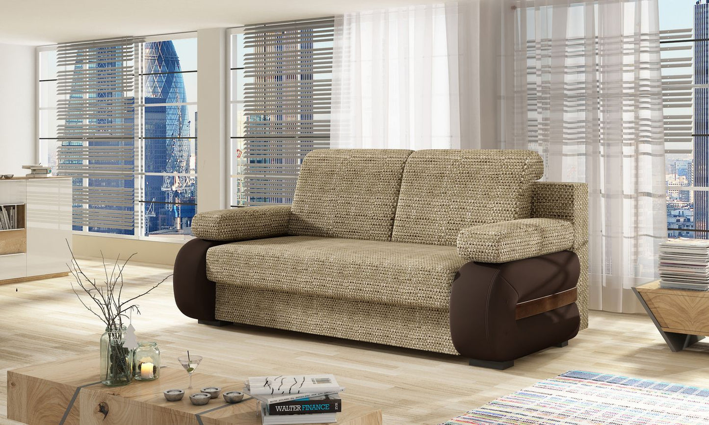 Sleeper Sofa Laura 10 | size: Width: 56cm, Height: 84cm, Depth: 202cm | color: Berlin/Soft | image: 1 | variant: 1017309