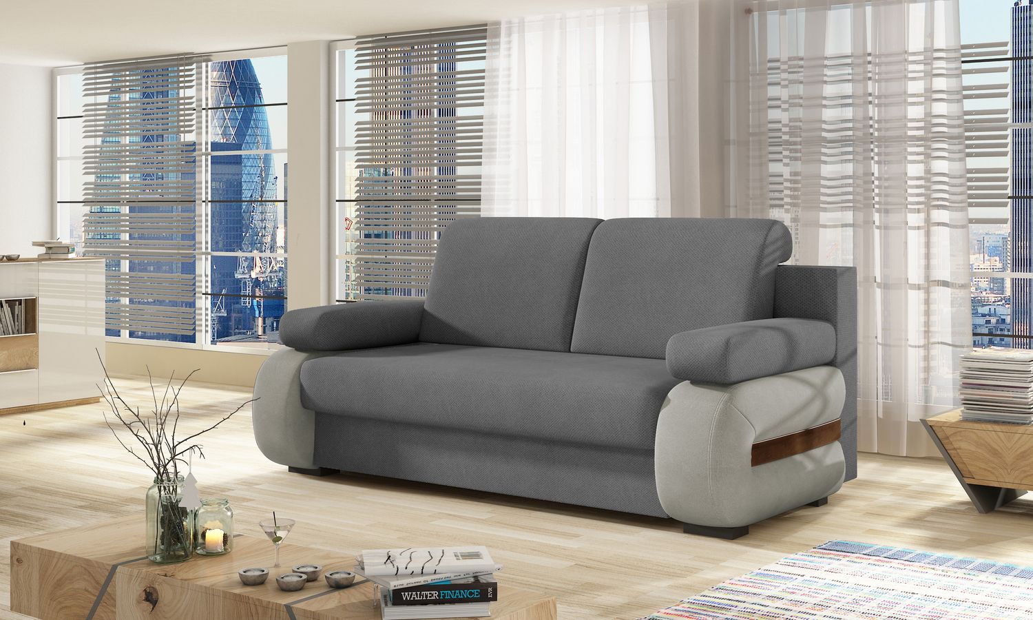 Sleeper Sofa Laura 15 | size: Width: 56cm, Height: 84cm, Depth: 202cm | color: Soro | image: 1 | variant: 1017314
