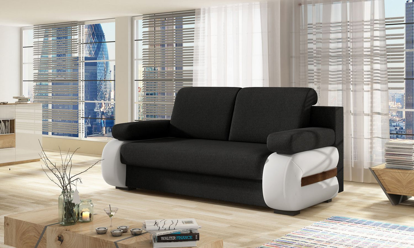Sleeper Sofa Laura 9 | size: Width: 56cm, Height: 84cm, Depth: 202cm | color: Sawana/Soft | image: 1 | variant: 1017308