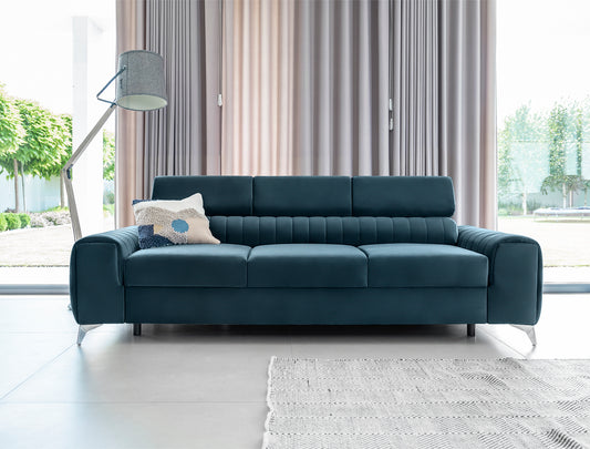 Sleeper Sofa Laurence 9 | size: Width: 97cm, Height: 105cm, Depth: 261cm | color: Nube | image: 1 | variant: 1017330