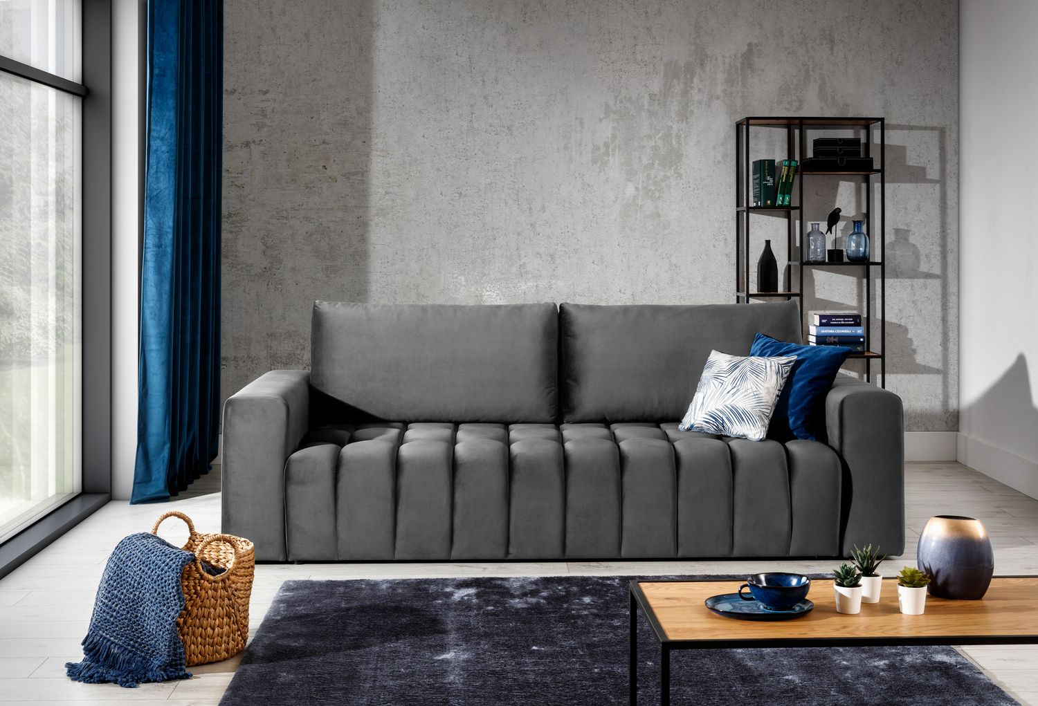 Sleeper Sofa Lazaro 24 | size: Width: 97cm, Height: 92cm, Depth: 247cm | color: Nube | image: 1 | variant: 1017347