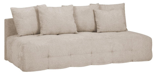 Sleeper Sofa Luise 3 | size: Length: 100cm, Width: 200cm, Height: 83cm | color: Beige | image: 0 | variant: 1018091