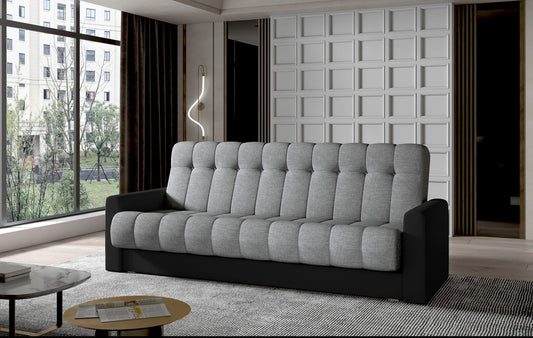Sleeper Sofa Mantua 1 | size: Width: 210cm, Height: 90cm, Depth: 85cm | color: Black/Grey | image: 1 | variant: 1015017
