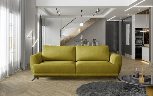 Sleeper Sofa Megis 9 | size: Width: 250cm, Height: 90cm, Depth: 95cm | color: Yellow | image: 0 | variant: 1012743