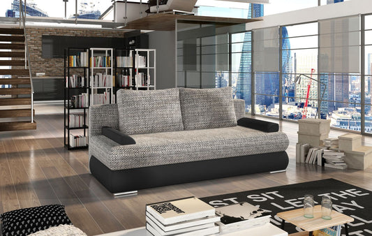 Sleeper Sofa Milo 2 | size: Width: 60cm, Height: 90cm, Depth: 213cm | color: Berlin/Soft | image: 1 | variant: 1017366