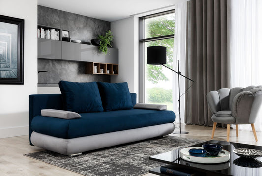 Sleeper Sofa Milo 21 | size: Width: 60cm, Height: 90cm, Depth: 213cm | color: Monolith | image: 1 | variant: 1017385