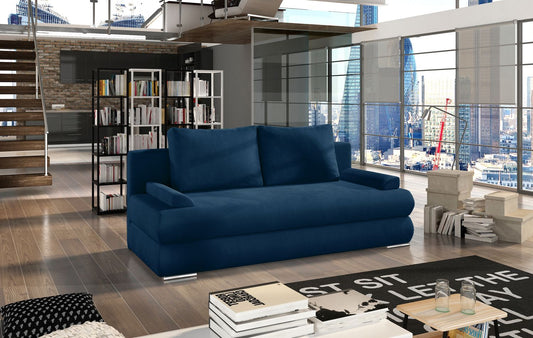 Sleeper Sofa Milo 22 | size: Width: 60cm, Height: 90cm, Depth: 213cm | color: Blue | image: 1 | variant: 1017386