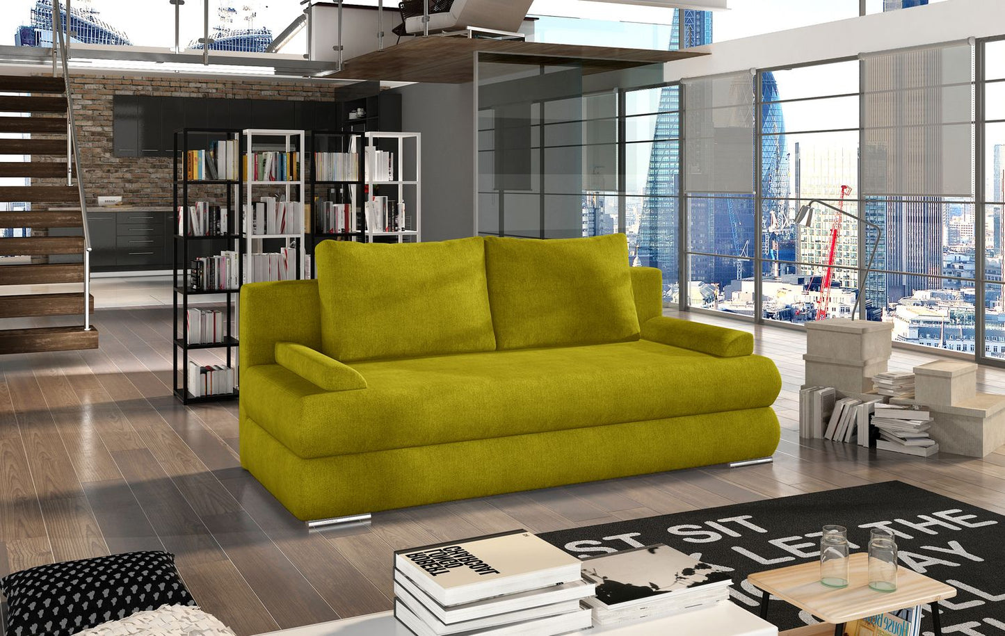 Sleeper Sofa Milo 24 | size: Width: 60cm, Height: 90cm, Depth: 213cm | color: Omega | image: 1 | variant: 1017388
