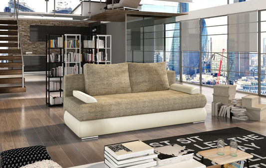Sleeper Sofa Milo 3 | size: Width: 60cm, Height: 90cm, Depth: 213cm | color: Berlin/Soft | image: 1 | variant: 1017367