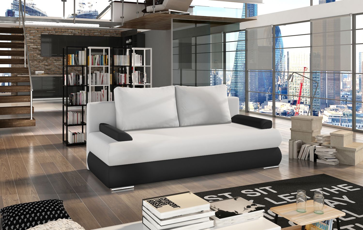 Sleeper Sofa Milo 5 | size: Width: 60cm, Height: 90cm, Depth: 213cm | color: Soft | image: 1 | variant: 1017369