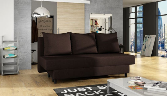 Sleeper Sofa Oban 3 | size: Width: 190cm, Height: 93cm, Depth: 82cm | color: Brown | image: 0 | variant: 1013866