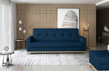 Sleeper Sofa Selene | size: Width: 216cm, Height: 93cm, Depth: 87cm | color: Blue | image: 0 | variant: 1012753