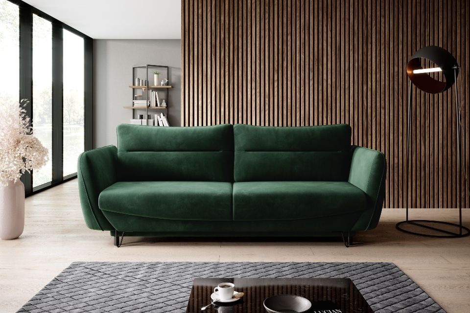 Sleeper Sofa Silva 4 | size: Width: 236cm, Height: 90cm, Depth: 90cm | color: Green | image: 0 | variant: 1012771