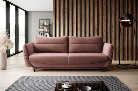 Sleeper Sofa Silva 6 | size: Width: 236cm, Height: 90cm, Depth: 90cm | color: Pink | image: 0 | variant: 1012773