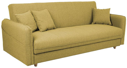 Sleeper Sofa Visby 1 | size: Width: 200cm, Height: 93cm, Depth: 88cm | color: Yellow | image: 1 | variant: 1017584