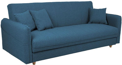 Sleeper Sofa Visby 2 | size: Width: 200cm, Height: 93cm, Depth: 88cm | color: Blue | image: 1 | variant: 1017585
