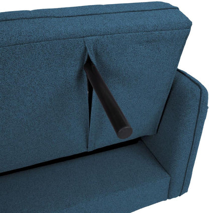 Sleeper Sofa Visby 2 | size: Width: 200cm, Height: 93cm, Depth: 88cm | color: Blue | image: 8 | variant: 1017585