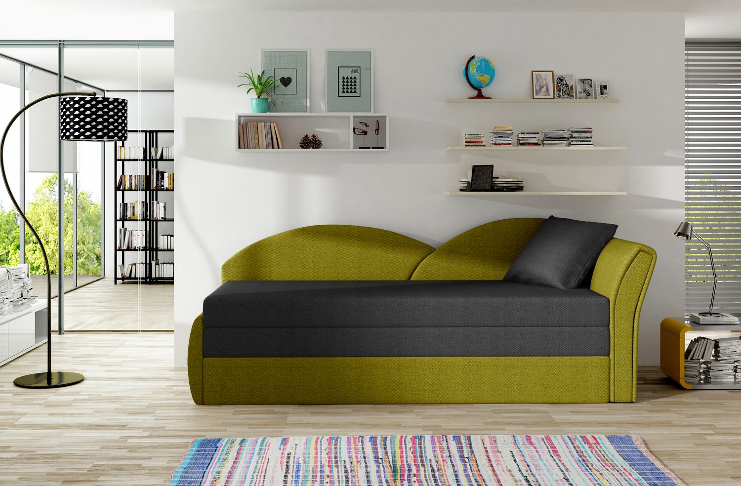 Sleeper Sofa West Llandovery 8 | size: Width: 80cm, Height: 77cm, Depth: 218cm | color: Malmo | image: 1 | variant: 1017717