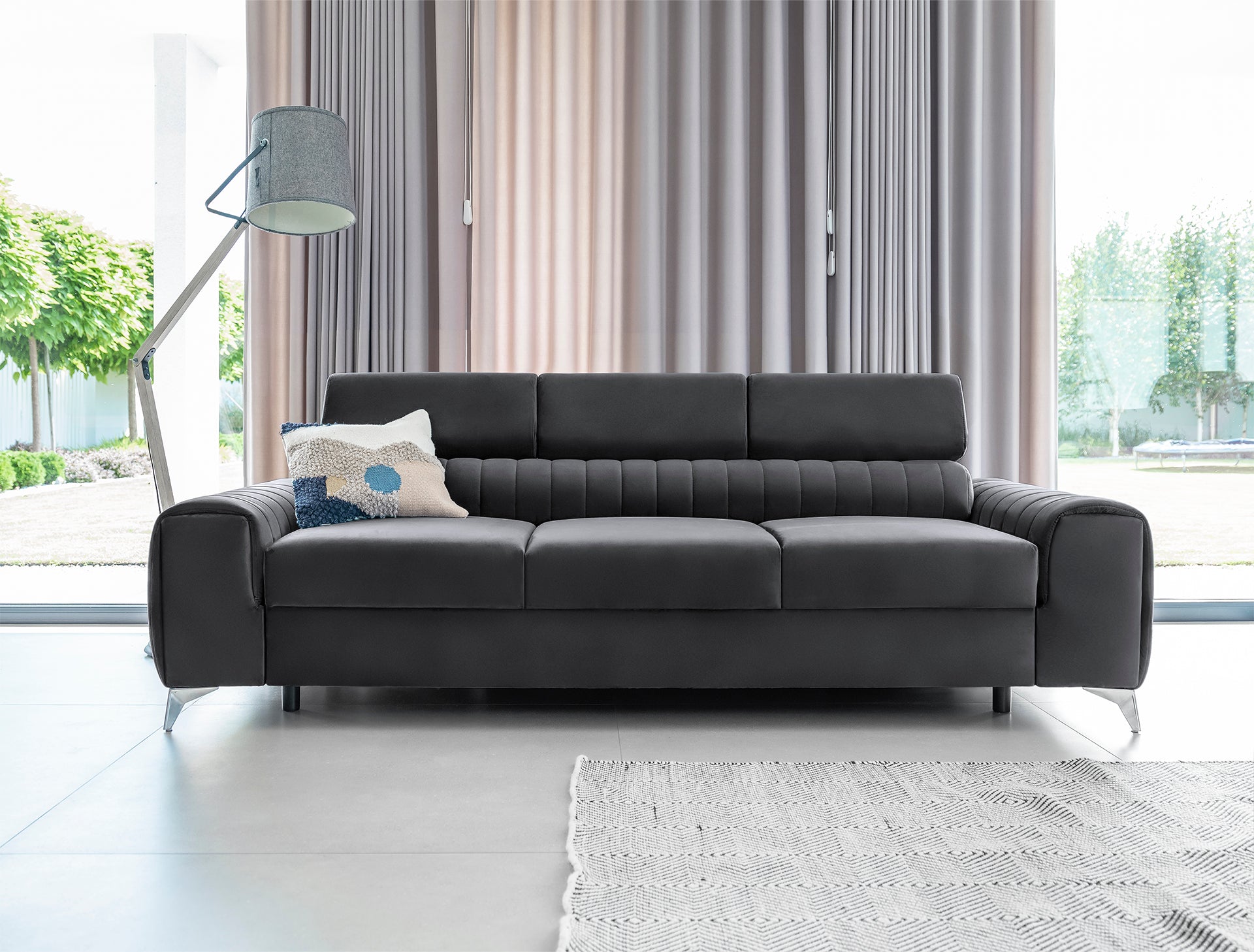 Sleeper Sofa West London 3 | size: Width: 97cm, Height: 105cm, Depth: 261cm | color: Nube | image: 1 | variant: 1017915