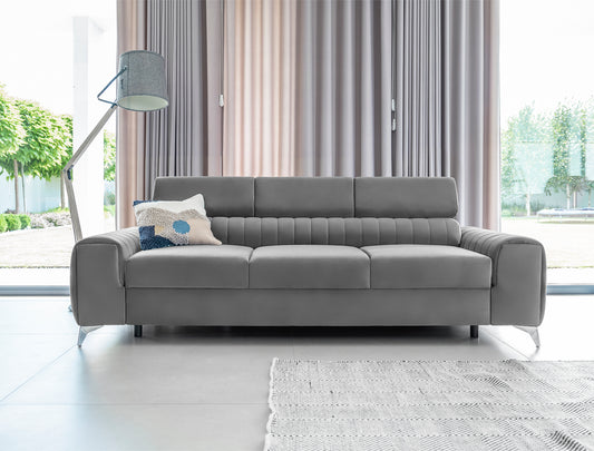 Sleeper Sofa West London | size: Width: 97cm, Height: 105cm, Depth: 261cm | color: Nube | image: 1 | variant: 1017912
