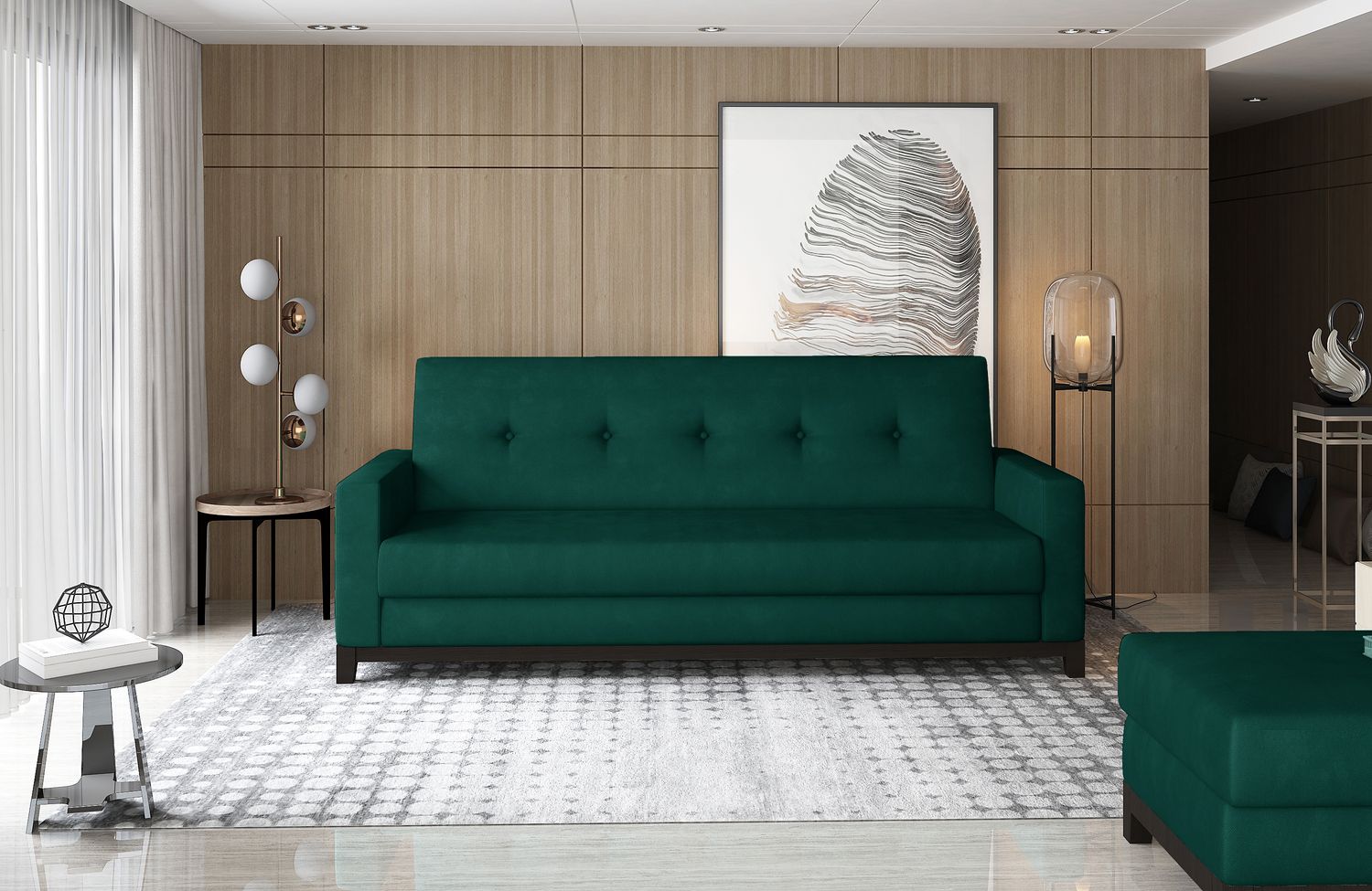 Sleeper Sofa West Maidenhead 10 | size: Width: 104cm, Height: 93cm, Depth: 216cm | color: Paros | image: 1 | variant: 1018010