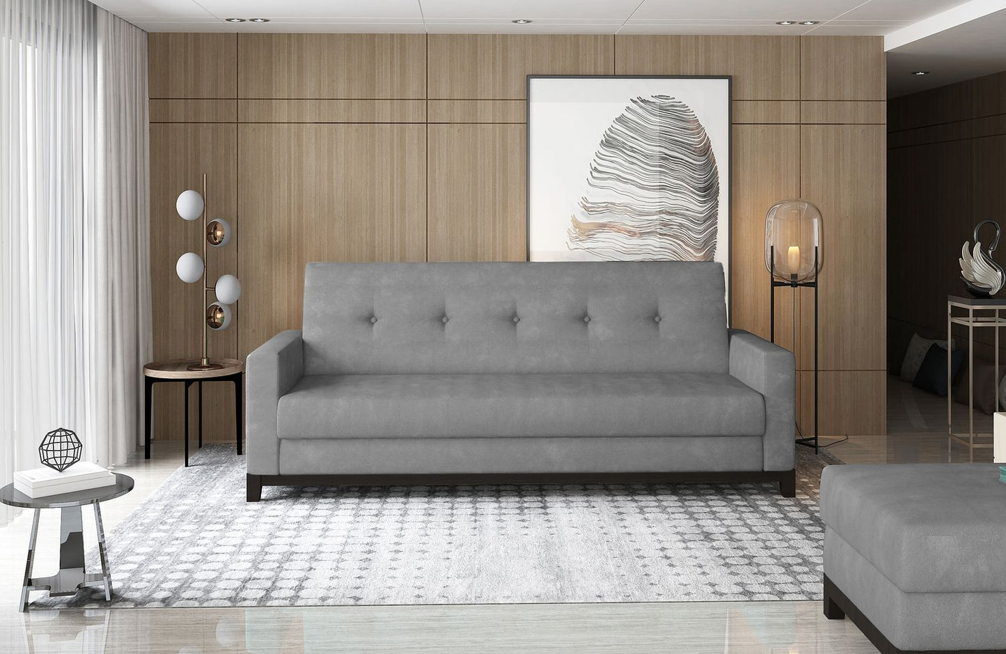 Sleeper Sofa West Maidenhead 15 | size: Width: 104cm, Height: 93cm, Depth: 216cm | color: Green | image: 1 | variant: 1018015