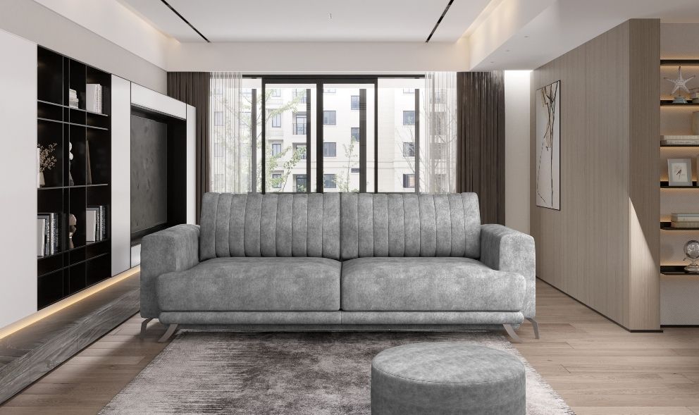 Sleeper Sofa West Nancy 1 | size: Width: 250cm, Height: 90cm, Depth: 95cm | color: Gray | image: 0 | variant: 1013892