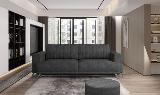 Sleeper Sofa West Nancy 2 | size: Width: 250cm, Height: 90cm, Depth: 95cm | color: Gray | image: 0 | variant: 1013893