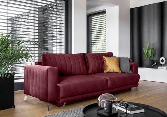 Sleeper Sofa West Nancy 23 | size: Width: 95cm, Height: 90cm, Depth: 250cm | color: Loco | image: 1 | variant: 1017854