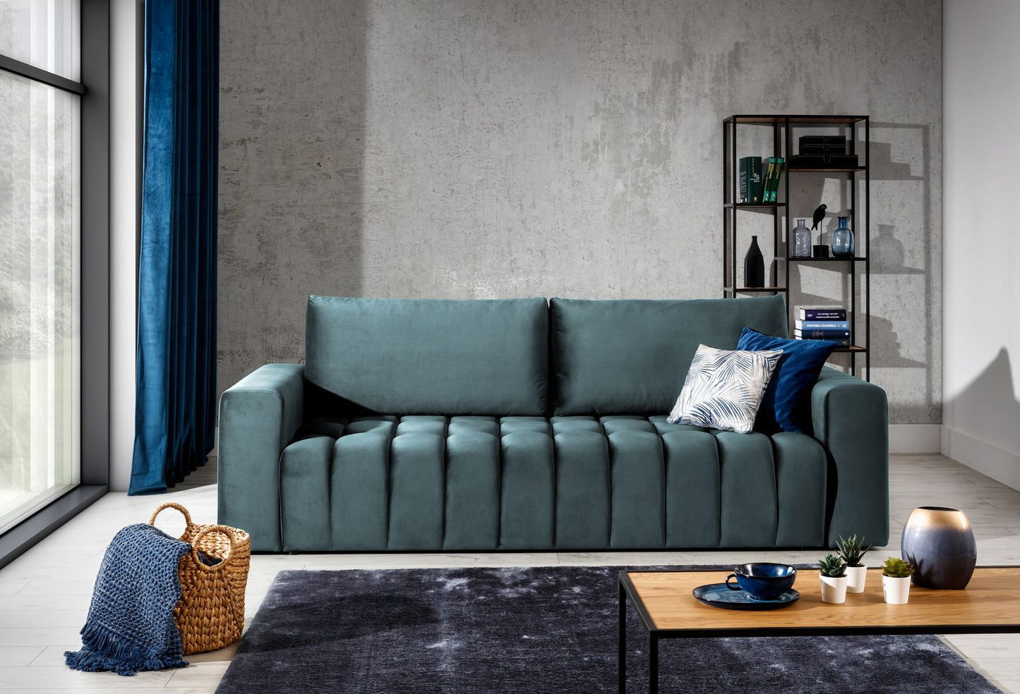 Sleeper Sofa West Orebro 21 | size: Width: 97cm, Height: 92cm, Depth: 247cm | color: Monolith | image: 1 | variant: 1017935