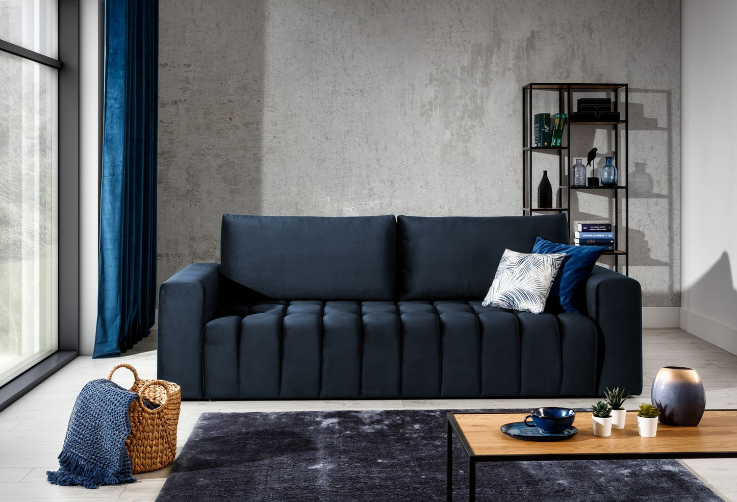 Sleeper Sofa West Orebro 22 | size: Width: 97cm, Height: 92cm, Depth: 247cm | color: Monolith | image: 1 | variant: 1017936