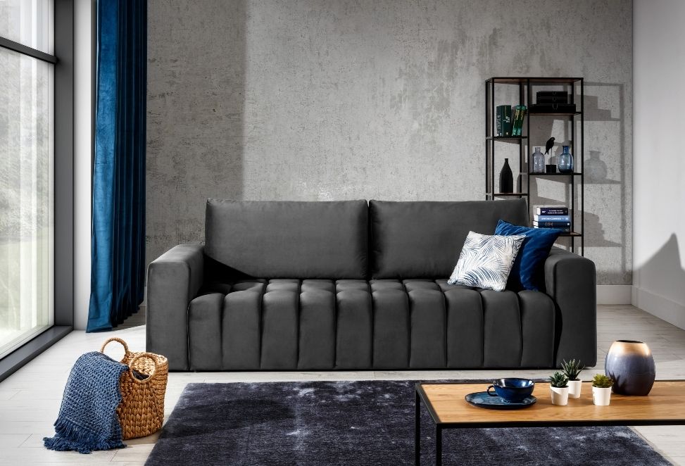Sleeper Sofa West Orebro 6 | size: Width: 245cm, Height: 85cm, Depth: 97cm | color: Gray | image: 0 | variant: 1013913