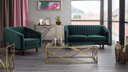 Sofa Asprey | size: Width: 150cm, Height: 78cm, Depth: 60cm | color: Green | image: 2 | variant: 1000215
