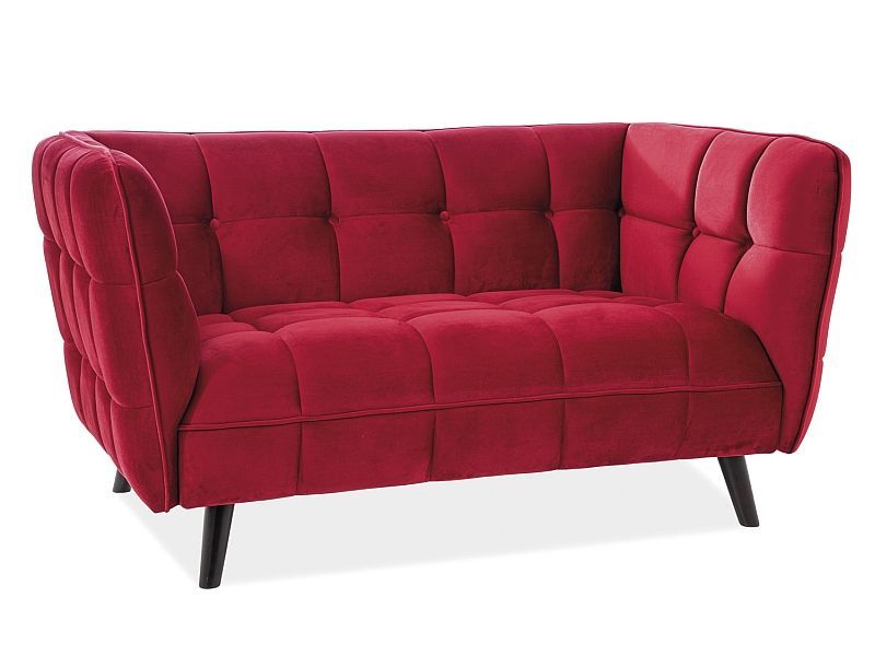 Sofa Castello | size: Width: 145cm, Height: 78cm, Depth: 60cm | color: Red | image: 1 | variant: 1000345