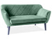 Sofa Karo 2 Velvet | size: Width: 140cm, Height: 76cm, Depth: 54cm | color: Green | image: 1 | variant: 1000589