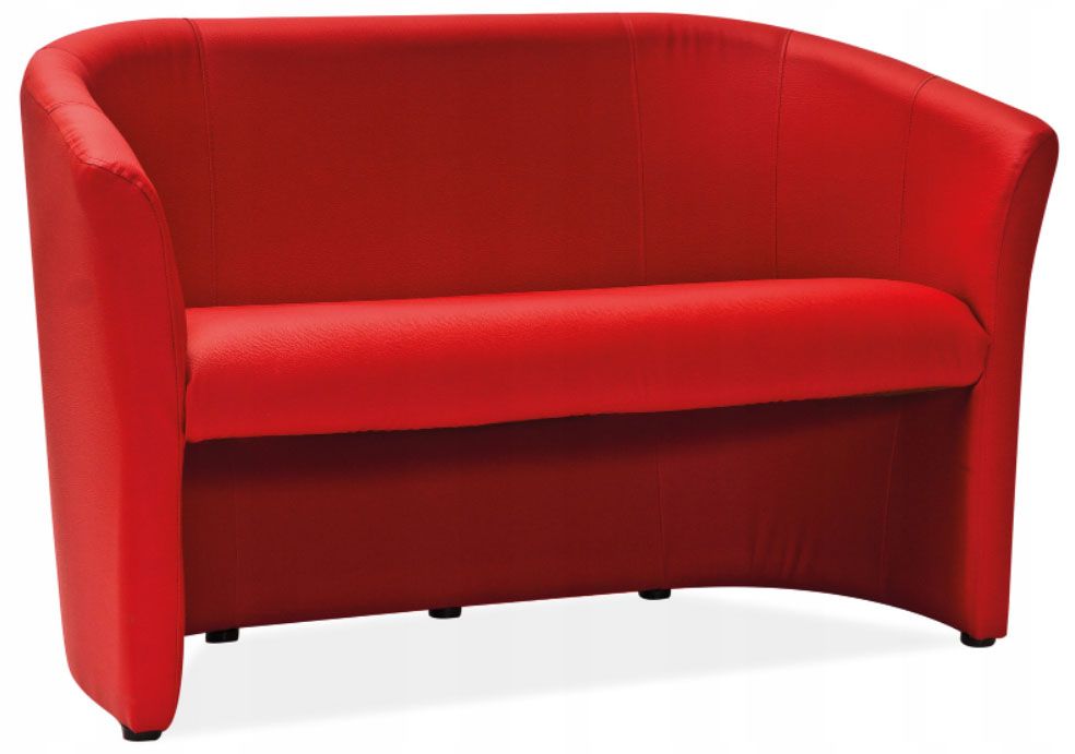Sofa TM-2 | size: Width: 126cm, Height: 76cm, Depth: 47cm | color: Red | image: 1 | variant: 1000578