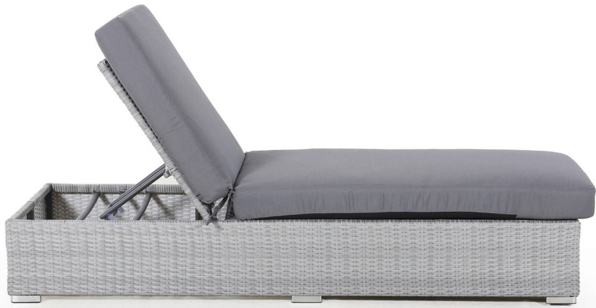Sun Lounger Ascot | size: Length: 195cm, Width: 69cm, Height: 90cm | color: Gray | image: 3 | variant: 1012234