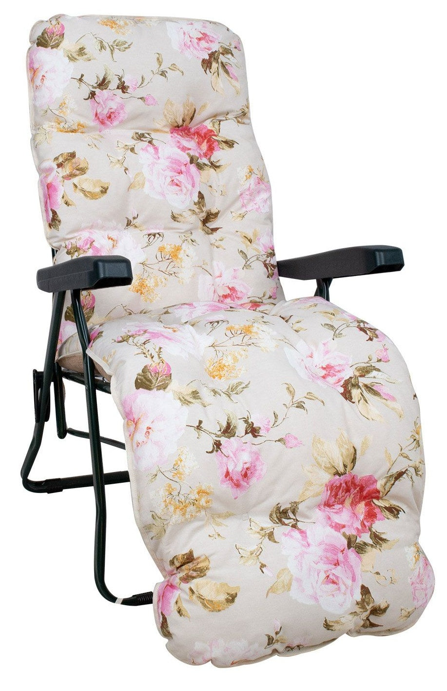 Sun Lounger Baden-baden 2 | size: Length: 165cm, Width: 57cm, Height: 100cm | color: Multicolor/Pink | image: 0 | variant: 1002836