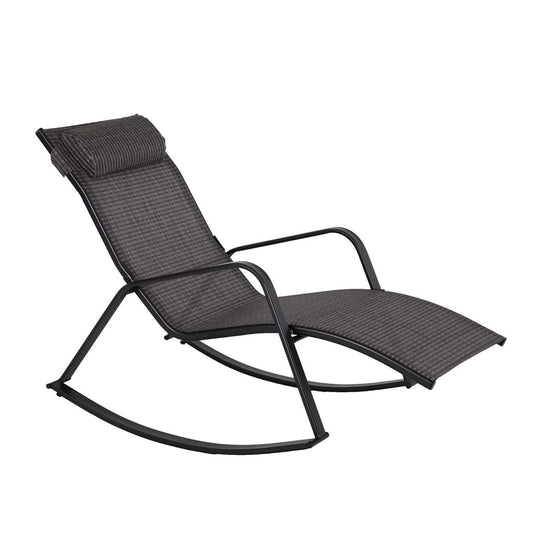 Sun Lounger East Bridlington | size: Length: 128cm, Width: 70cm, Height: 85cm | color: Gray | image: 1 | variant: 1004857